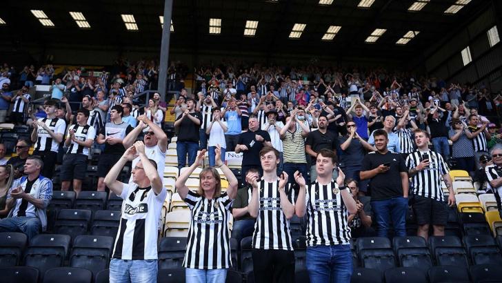 Notts County Fans Celebrate at Meadow Lane